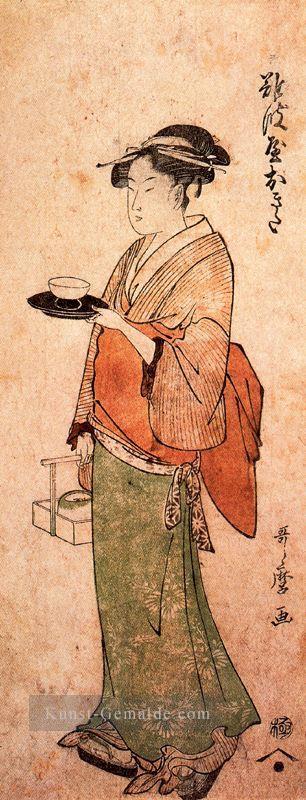 okita das Teehaus Mädchen Kitagawa Utamaro Ukiyo e Bijin ga Ölgemälde